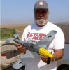 John Hutchinson holding his nicely done ME-109