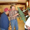 Duke Horn and his beautiful P-38.  Duke was the graphics artist for the WESTFAC sponsors.  Here he is explaining fine details with Fernando Ramos of SoCaland Phil Thomas of New Mexico.