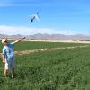 Rich Adams launches his B-52 in Jet Cat. 25" span and 36 grams. Redfines "Heavy Bomber" in airplane parlance.